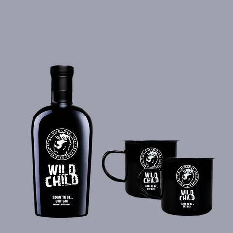 WILD CHILD BERLIN DRY GIN 0,7 l + 2 WILD CHILD VINTAGE BECHER AKTION mit neuer Flasche