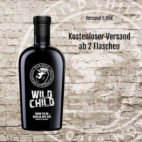 WILD CHILD - BERLIN DRY GIN 0,7l altes Design